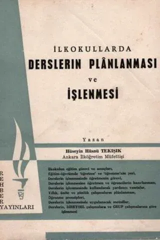İlkokullarda Derslerin Planlanması ve İşlenmesi