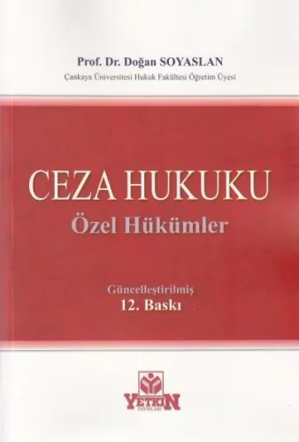 Ceza Hukuku Özel Hükümler