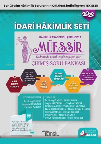 2021 Müessir Çıkmış Soru Bankası İdari Hakimlik Seti