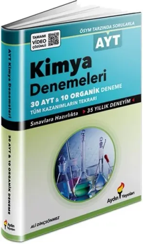 Aydın Yayınları AYT Kimya 30 Organik Kimya 10 Deneme Video Çözümlü