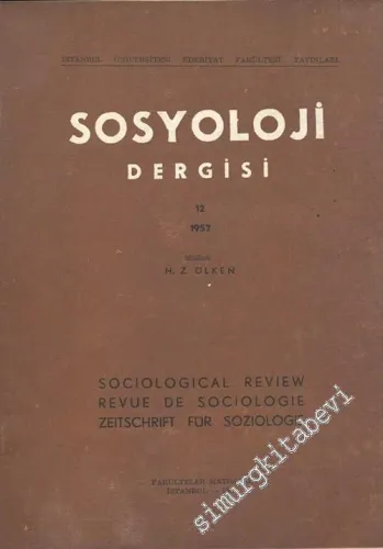 Sosyoloji Dergisi - Sayı: 12       1958