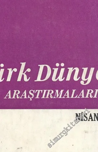 Türk Dünyası Araştırmaları Dergisi - Sayı: 22      Şubat   1983