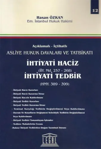 İhtiyati Haciz İhtiyati Tedbir (Cilt 12)