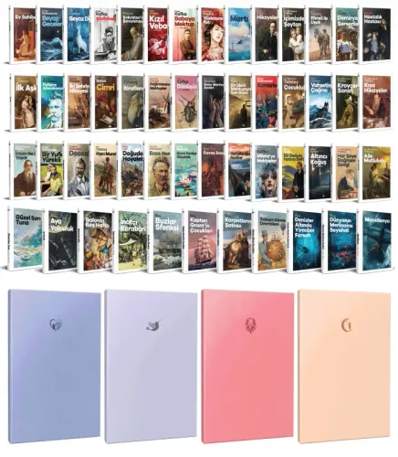 53 Dünya Klasiği ve Pastel Çizgisiz Defter Seti -1 - Halkkitabevi