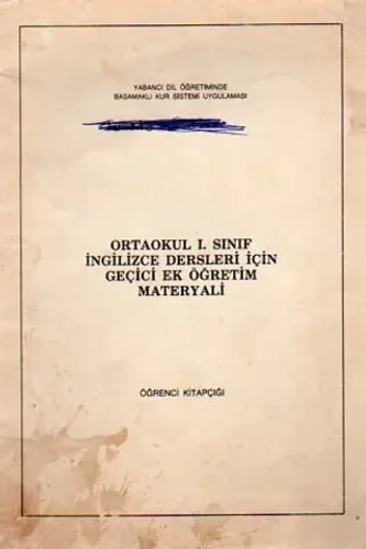 Ortaokul 1.Sınıf İngilizce Dersleri İçin Geçici Ek Öğretim Materyali