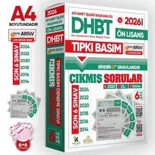 Karakutu Yayınları 2026 KPSS-DHBT Ön Lisans ÖSYM Çıkmış Soru Tıpkı Basım 6'lı Kitapçık Türkiye Geneli Deneme Paketi