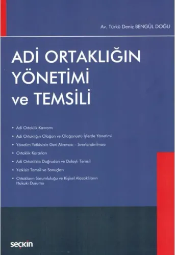 Adi Ortaklığın Yönetimi ve Temsili