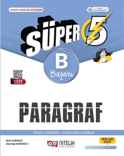 Nitelik Yayınları 5. Sınıf Süper Paragraf (B) Soru Kitabı