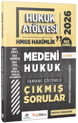 Dizgi Kitap Yayınları 2026 Hukuk Atölyesi Hakimlik HMGS Medeni Hukuk T