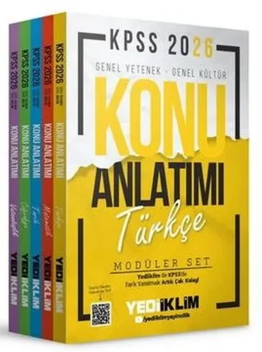Yediiklim Yayınları 2026 KPSS Genel Yetenek - Genel Kültür Konu Anlatımı Modüler Set ( 5 Kitap)