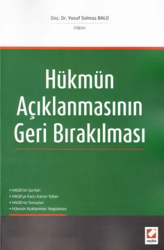 Hükmün Açıklanmasının Geri Bırakılması
