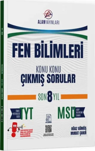 Alan Yayınları TYT MSÜ Fen Bilimleri Konu Konu Çıkmış Sorular Son 8 Yıl