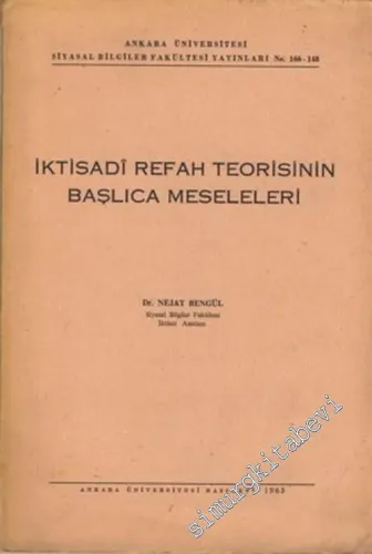 İktisadi Refah Teorisinin Başlıca Meseleleri -        1963
