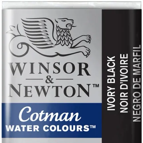 Winsor & Newton Cotman Sulu Boya Yarım Tablet Ivory Black 331