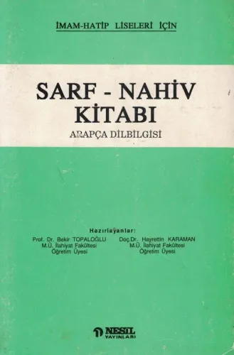 Sarf - Nahiv Kitabı Arapça Dilbilgisi