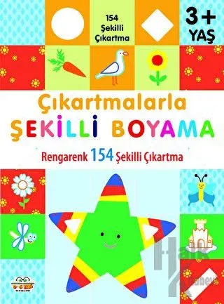 Çıkartmalarla Şekilli Boyama 3 Yaş Üstü - Halkkitabevi