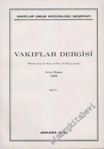 Vakıflar Dergisi - Sayı: 1
