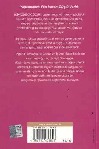 İçimizdeki Çocuk Doğan Cüceloğlu Remzi Kitabevi %50 indirimli