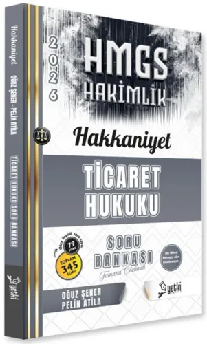 Yetki Yayınları 2026 HMGS Hakkaniyet Ticaret Hukuku Soru Bankası