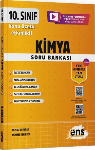 ENS Yayıncılık 10. Sınıf Kimya Etkinlikli Soru Bankası