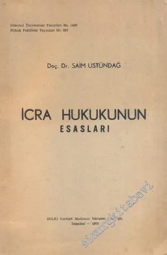 İcra Hukukunun Esasları - İMZALI - -