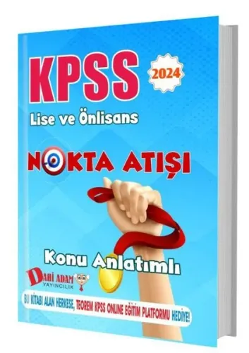 Dahi Adam Yayınları 2024 KPSS Lise Ön Lisans GYGK Nokta Atışı Konu Anlatımlı