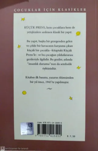Küçük Prens Antoine De Saint-Exupery Remzi Kitabevi %26 indirimli