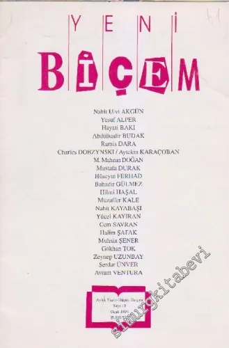 Yeni Biçem Aylık Yazın Dergisi - Sayı: 9    1  Ocak