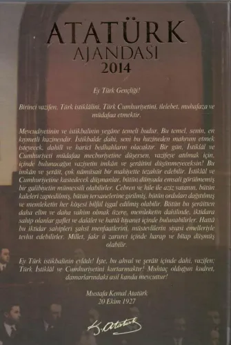 Atatürk Ajandası Görsel Yapım Projeksiyon %36 indirimli