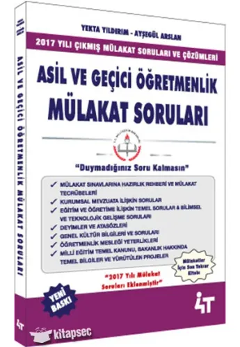 Asil ve Geçici Öğretmenlik Mülakat Soruları