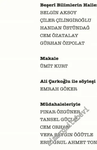 Modus Operandi: İlişkisel Sosyal Bilimler Dergisi - Sayı: 1      Mart