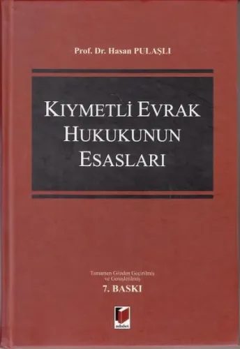 Kıymetli Evrak Hukukunun Esasları