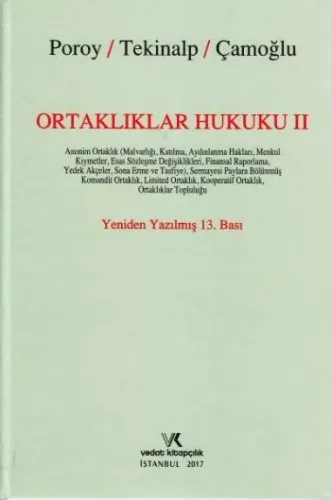 Ortaklıklar Hukuku- II