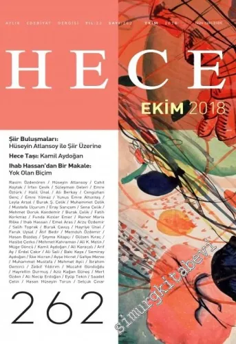 Hece Dergisi - Dosya: Şiir Buluşmaları - Sayı: 262    Yıl: 22  Ekim