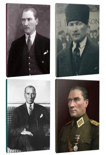 4lü Atatürk- Çizgili Okul Defteri Seti 64 Sayfa 13,5x19,5cm -2 