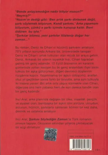 Şarkını Söylediğin Zaman İnci Aral Kırmızı Kedi %50 indirimli