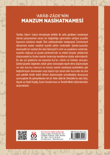 ‘Arab-zâde’nin Manzum Nasihatnâmesi Süleyman Anıl Tombak ‘Arab-zâde’nin Manzum Nasihatnâmesi Süleyman Anıl Tombak
