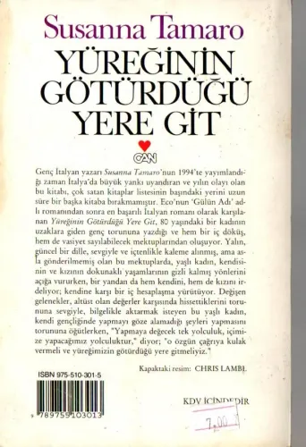 Yüreğinin Götürdüğü Yere Git Susanna Tamaro Can Ajans %12 indirimli