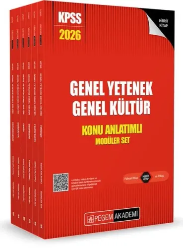 Pegem Yayınları 2026 KPSS Genel Yetenek Genel Kültür Lisans Konu Anlatımlı Modüler Set (6 Kitap)