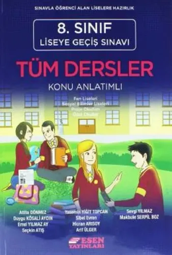 Esen Yayınları 8. Sınıf LGS Tüm Dersler Konu Anlatımlı Esen