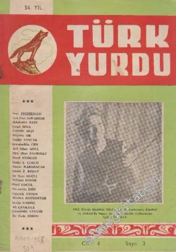 Türk Yurdu Dergisi - Sayı: 3  Cilt: 4  Yıl: 54  Mart