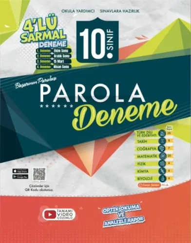 10. Sınıf Sarmal 4'lü Deneme 9786258050677