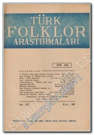 Türk Folklor Araştırmaları - Sayı: 207      Ekim 1966