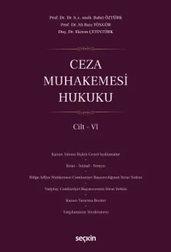 Ceza Muhakemesi Hukuku Cilt – VI