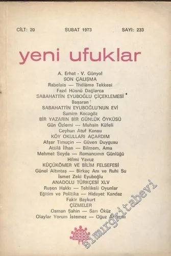 Yeni Ufuklar Aylık Sanat Fikir Dergisi - Sayı: 233, Şubat 1973