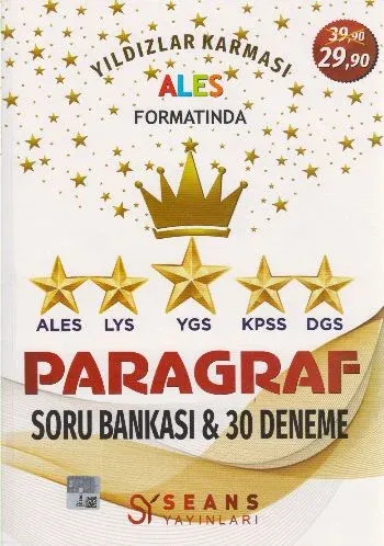 Seans Yıldızlar Karması ALES Formatında Paragraf Soru Bankası & 30 Deneme