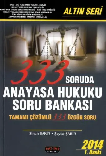 Altın Seri 333 Soruda Anayasa Hukuku Soru Bankası