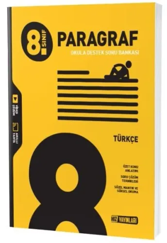 Hız Yayınları 8. Sınıf Türkçe Paragraf Soru Bankası