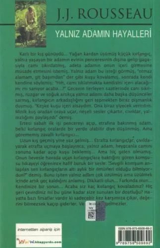 Yalnız Adamın Hayalleri Jean Jacques Rousseau Arkhe Yayınları %49 indi