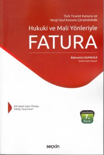 Hukuki ve Mali Yönleriyle Fatura